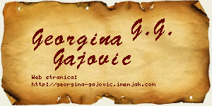 Georgina Gajović vizit kartica